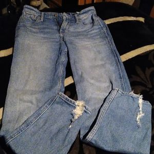 Hollister high-rise mom distressed jeans